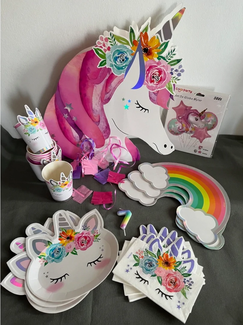 mantel individual unicornio